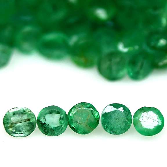 6.04ct 123 piece Zambian Emerald set