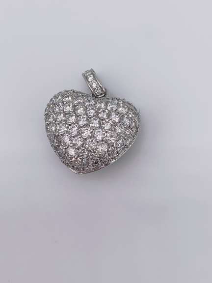 14kt White Gold & Diamond Pendant