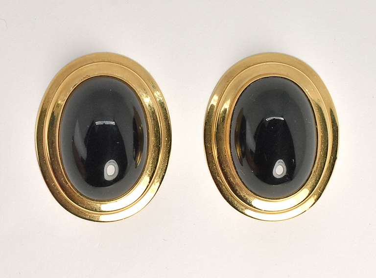 Popular Onyx and Gold Earrings