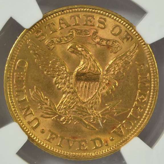 Extremely Choice BU 1900 $5 Liberty Gold Piece. NGC MS63