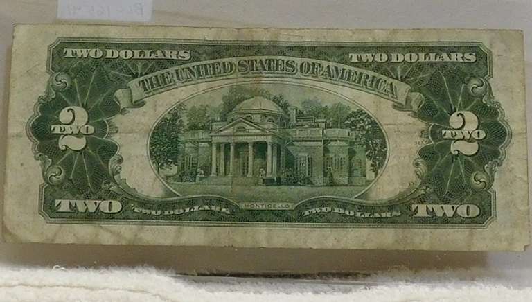 1928-G $2.00 US Note, Red Seal, circ.