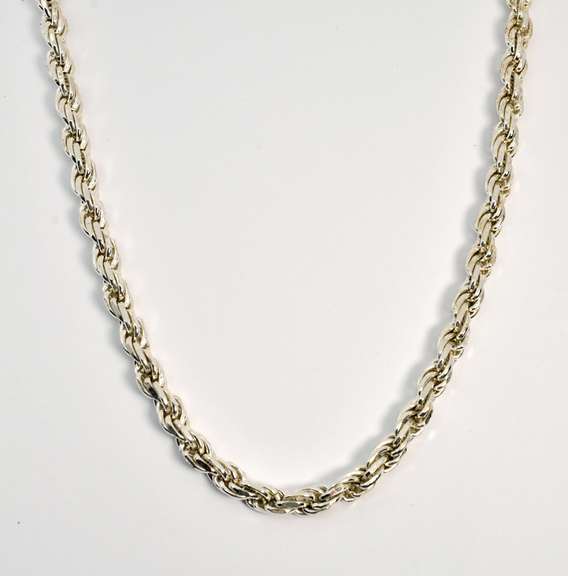 Sturdy Sterling 4.75 mm Rope Necklace