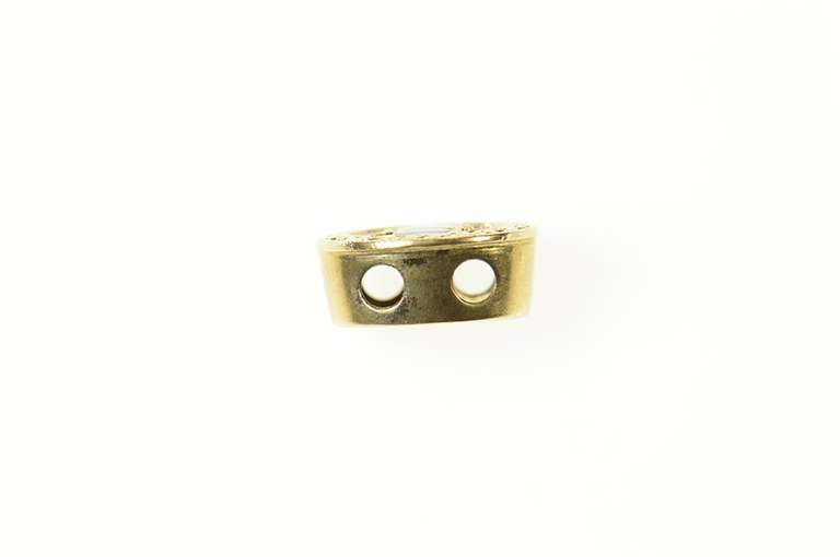 10K Yellow Gold Floral Design Simple Slide Bracelet Charm/Pendant