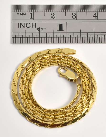 Practical 14k Flattened Rope Necklace