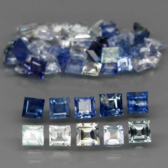Exquisite 4.50ct 50 piece Ceylon Sapphire set