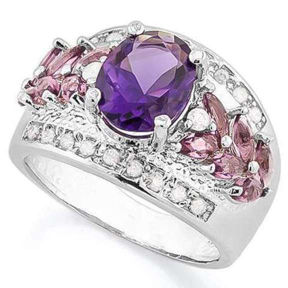 FASCINATING! AMETHYST STERLING SILVER RING