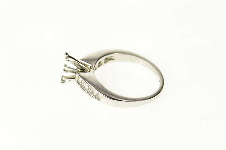 Platinum Marquise Diamond Engagement 8.5x4.5mm Setting Ring