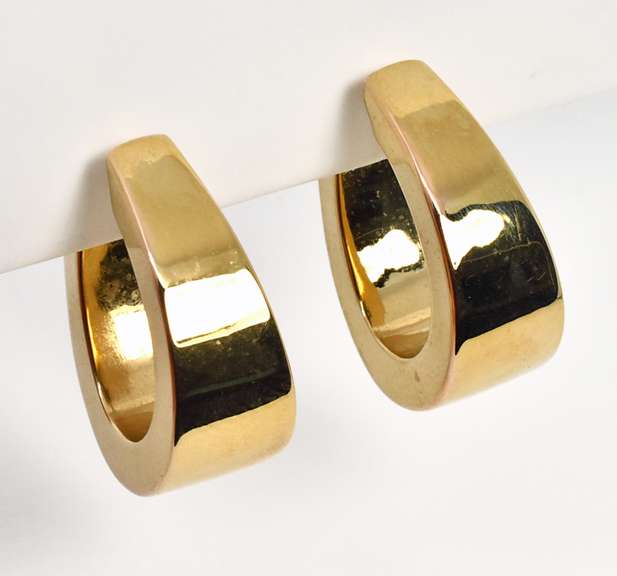 Lovely High Polish Wide Hoops