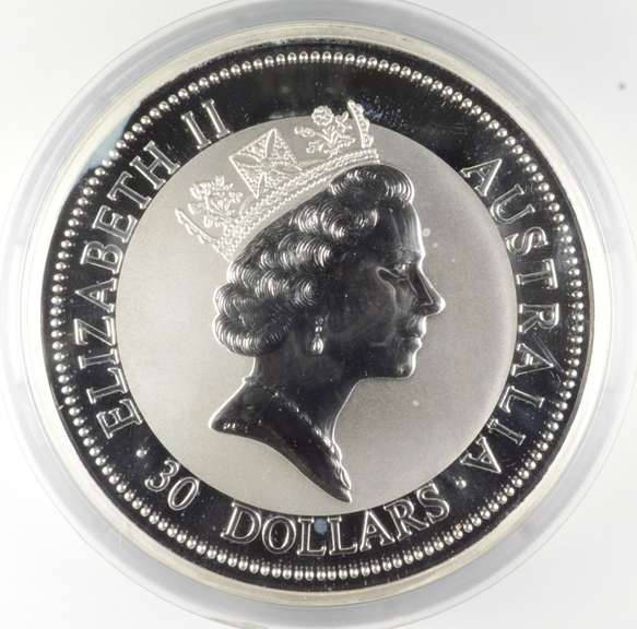 1998 Australia 30 Dollars - 1 Kilo .999 Fine Silver Kookaburra