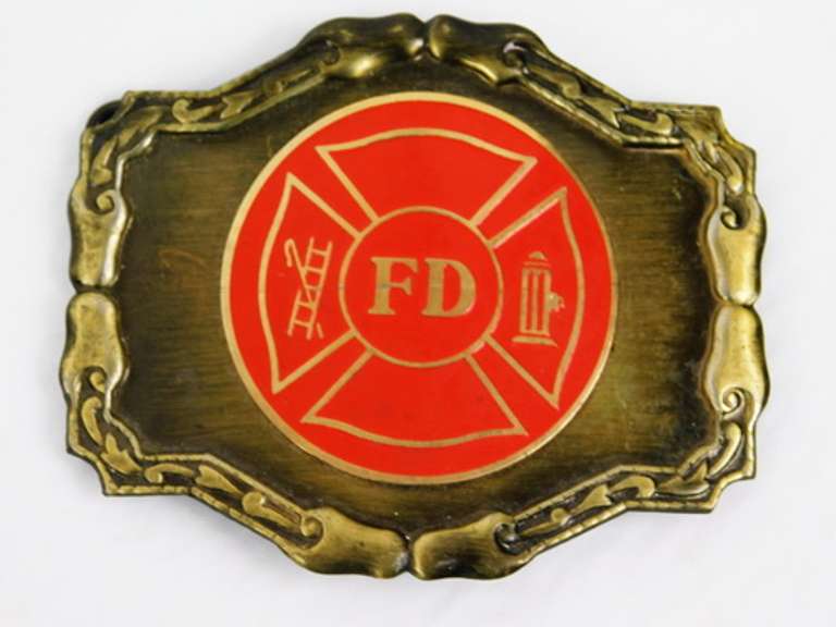 Vintage Fire Dept. Belt Buckle
