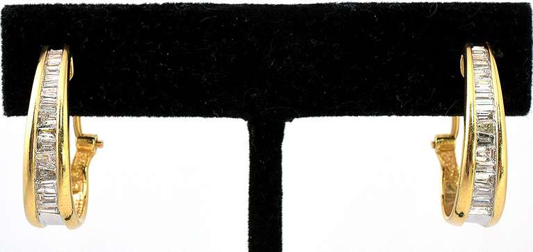 Eye-Catching Diamond J Earrings in 14KT Yellow Gold