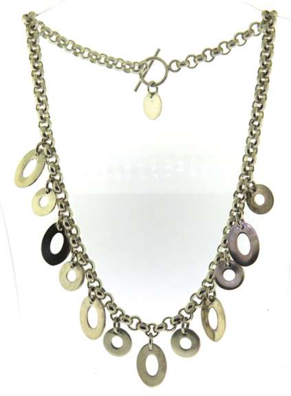 Sterling Silver Set Of Rolo Chain With Charms