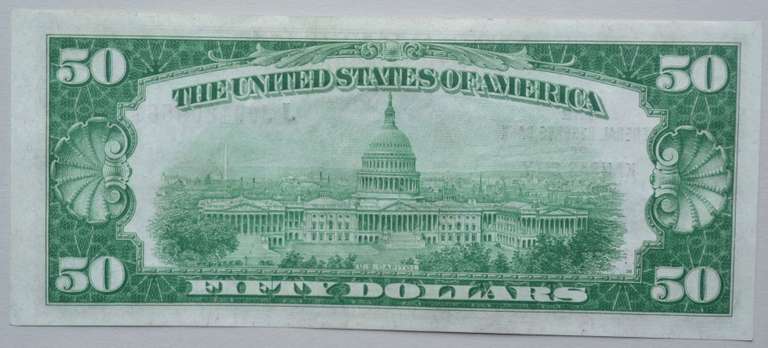 CH CU $ 50 Kansas City 1929 Series National Currency Note