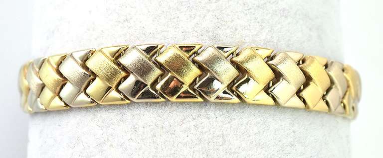 Classy Two-Tone 14KT Gold Bracelet