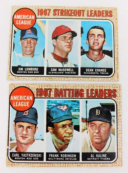 2 1967 Topps Leader Baseball Cards