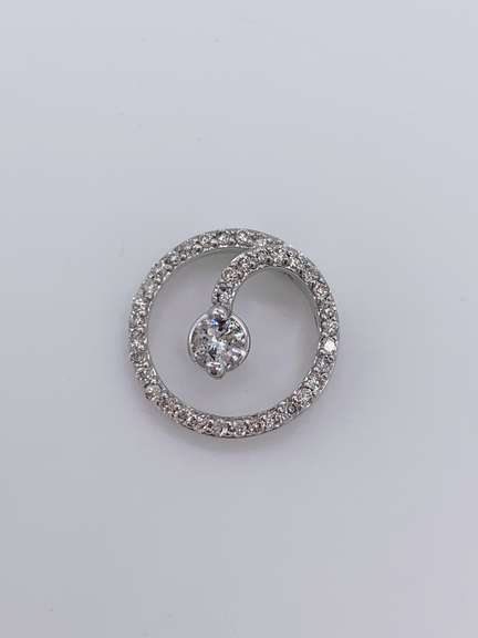 14kt White Gold & Diamond Pendant