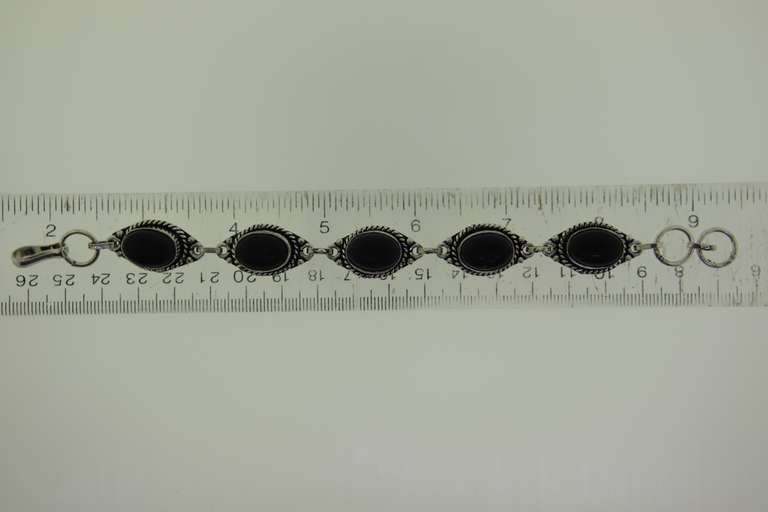 Silver-Tone Quartz Gemstone Bracelet