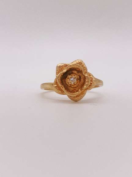14kt Solid Gold & Diamond Ring