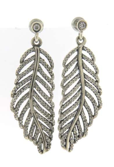 Pandora Light as a Feather Dangle Earrings