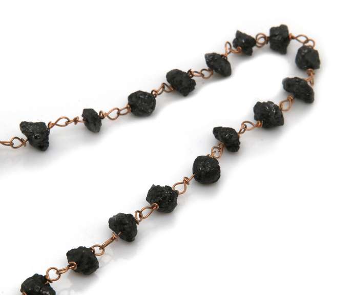 Edgy & Cool 14kt RG Andrea Fohrman Black Diamond Necklace