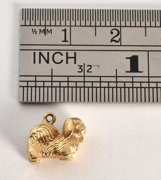 Cute Small Dog 14k Charm