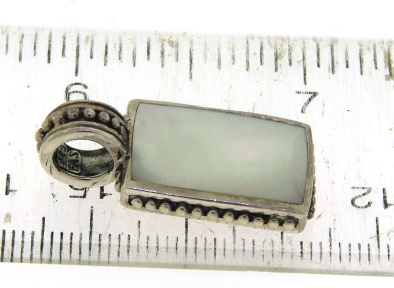 Vintage Sterling Silver Mop Pendant