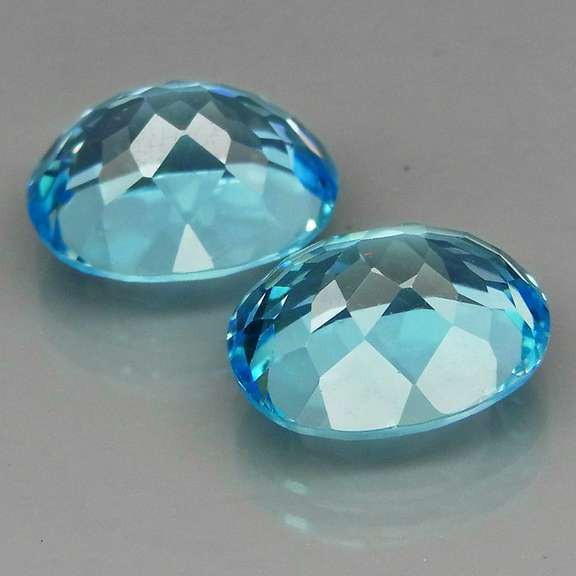 10x12mm! 12.52ct matched set of sky ble Topaz