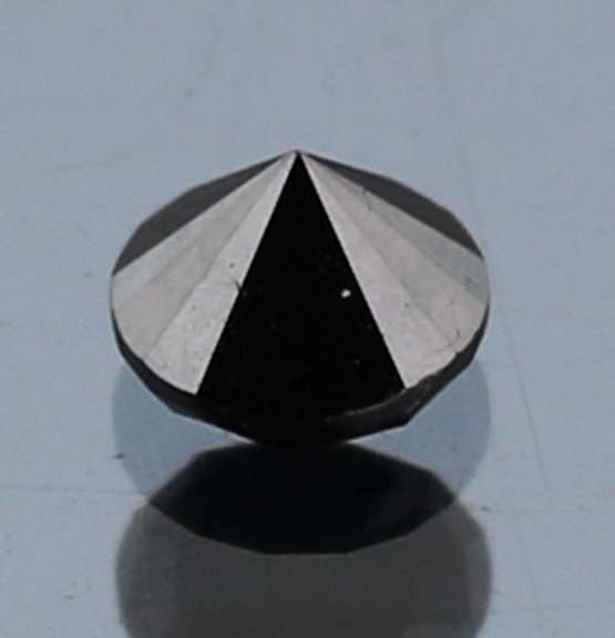 Very fine .54ct smooth cut Black Diamond solitaire