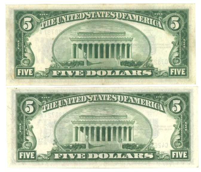 1934 & 1934-A $5 Silver Certificates in Crisp conditions