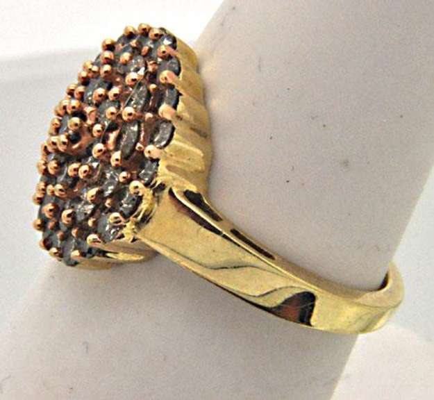 Ladies 14kt Gold Cocktail Diamond Cluster Ring
