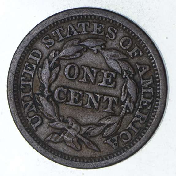 1848 Braided Hair Large Cent - Circulated
