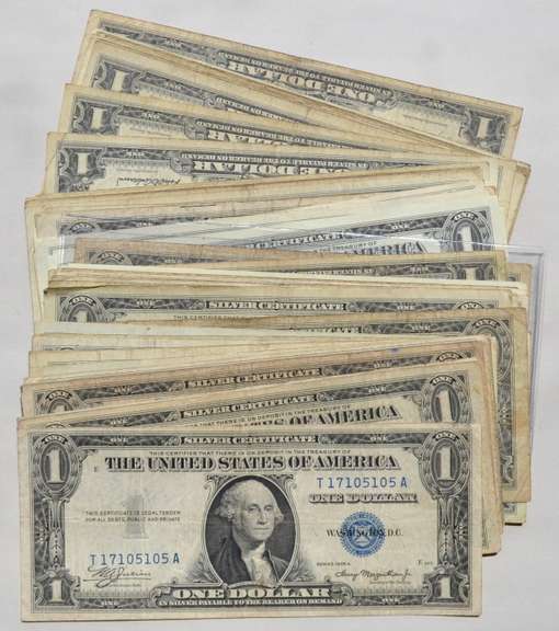 68 $ 1 Silver Certificates