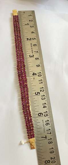 47.0 CT Ruby Bracelet in 18kt Solid Yellow Gold!