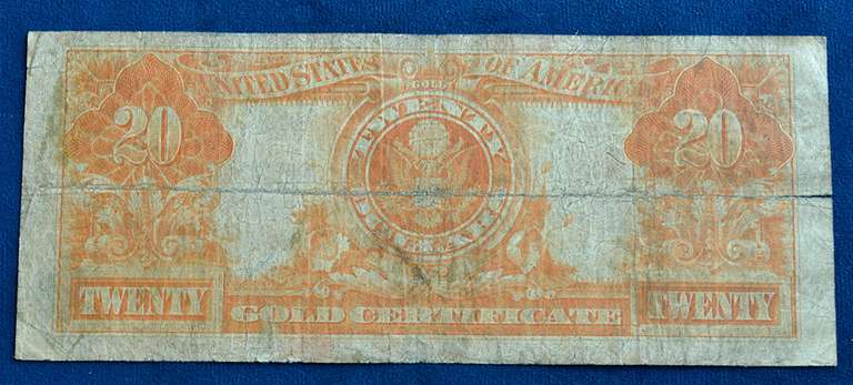 1922 $20 Gold Certificate