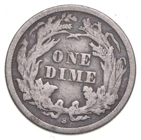 1864-S Seated Liberty Dime
