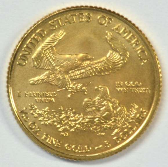 Pristine Superb Gem BU 2015 $5 American Gold Eagle coin