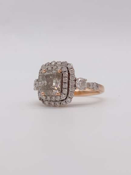 3.0 Carat Diamond Engagement Ring in 18kt Rose Gold