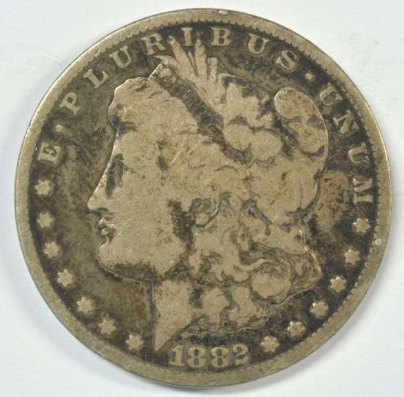 Scarce 1882-CC Morgan Silver Dollar. Key date