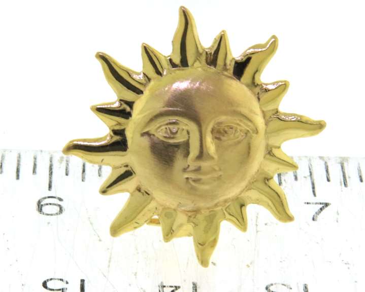 Great Yellow Gold Sun Earrings