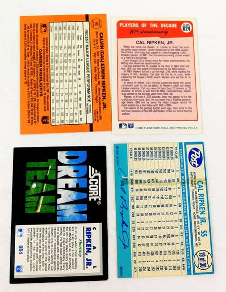 4 Cal Ripken, Jr. Baseball Cards