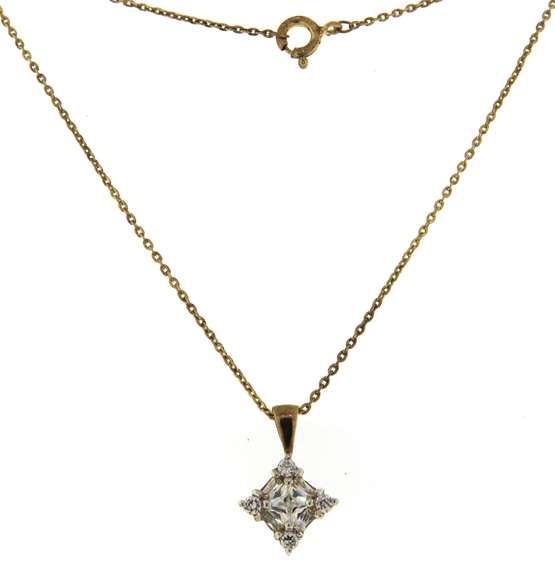 Sterling Silver CZ Star Necklace