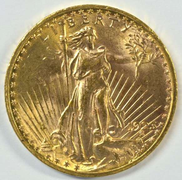 Fresh Brilliant Unc. 1923 St. Gaudens $20 Gold Piece