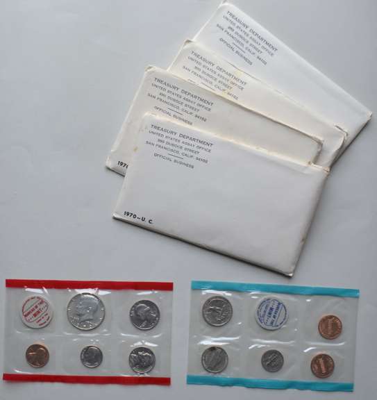 4 1970 US Mint Sets