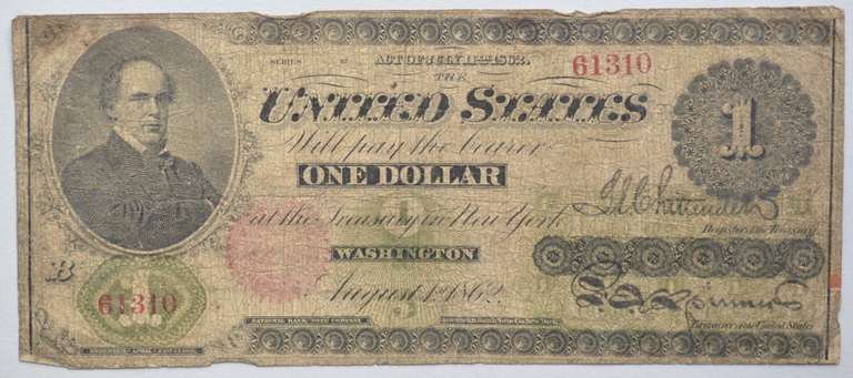 $ 1 1862 Series 67 First US Note