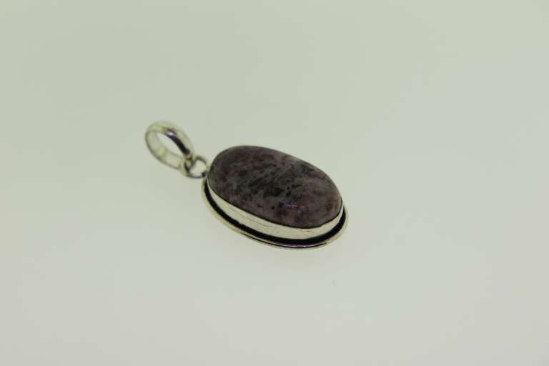 Silver-Tone Quartz Gemstone Pendant