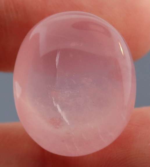 Glowing! 34.73ct powder pink Rose Quartz cabochon