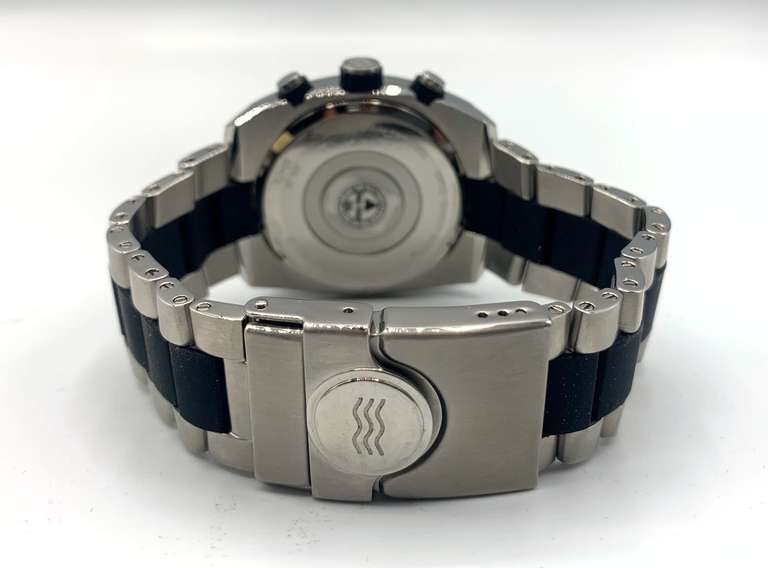 ESQ Movado Pipeline Chronograph Steel Black Rubber Quartz Watch