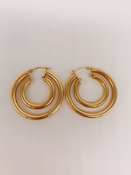 14kt Solid Yellow Gold Earrings