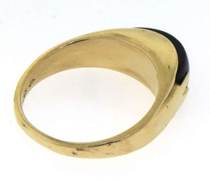 Favorite Yellow Gold Black Onyx Ring