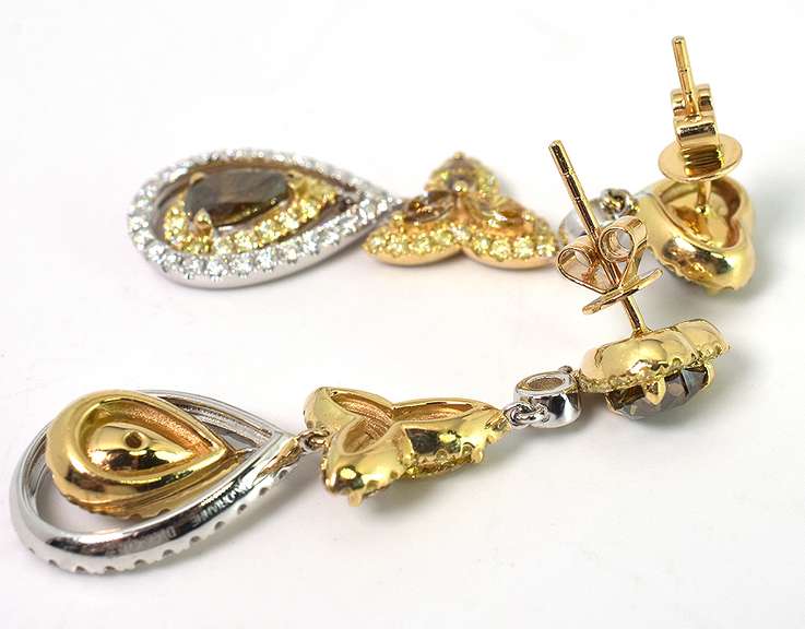 Unique Dangling Diamond Earrings